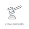 legal expenses linear icon. Modern outline legal expenses logo c