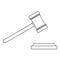 Legal gavel icon, outline style