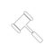 Legal hammer outline icon. Signs and symbols can be used for web, logo, mobile app, UI, UX