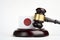 Legal law concept image, judge gavel and flag of Japan