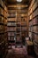 legal library bookshelves filled with books