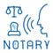 legal notary doodle icon hand drawn illustration