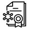 Legal papers icon, outline style