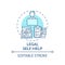 Legal self help concept icon