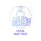 Legal self help concept icon