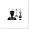 Legal services glyph icon
