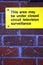 Legal Warning Sign Closed TV Red Brick Wall Television