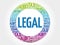 LEGAL word cloud collage