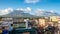 LEGAZPI, PHILIPPINES - JANUARY 5, 2018: - Mount Mayon volcano looms over the city as daily life goes on.