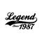 Legend Since 1987 T shirt Design Vector, Retro vintage design