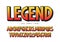 The Legend 3d comical font design, colorful alphabet, typeface.