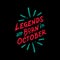 Legend are born in October typography with red and blue combination