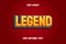 Legend With Red and Yellow Color Editable Text Effect