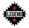 LEGEND stamp on white