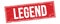 LEGEND text on red grungy rectangle stamp