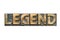 Legend word isolated