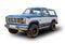 The Legendary american SUV Ford Bronco 302. White background