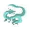 Legendary blue chinese dragon, mythical and fantastic animal vector Illustration