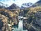 Legendary Fairy Pools at Glenbrittle at the foot of the Black Cuillin Mountains