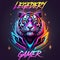 Legendary Gamer - A Tiger With Neon Colors