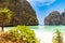 The legendary Maya Bay beach without people where the film \\\