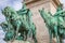 Legendary Seven Chieftains statues on the Heroes Square, Budapest, Hungary