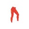 Leggings icon. Simple flat element from fitness collection. Creative leggings icon for templates, software and apps
