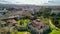 Leghorn, Italy. Aerial view of Fonte del Corallo, old thermal spring