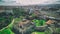 Leghorn, Italy. Aerial view of Fonte del Corallo, old thermal spring