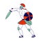 Legionary Soldier, Roman Warrior Gladiator Wearing Helmet Holding Shield Fighting on Coliseum Arena. Ancient History