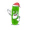 Legionella micdadei Santa cartoon character with cute ok finger