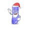 Legionella Santa cartoon character with cute ok finger