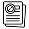 Legislation disclaimer icon outline vector. Legal document