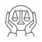 legislation law dictionary line icon vector illustration