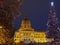 Legislative Building Edmonton, Alberta With Christmas Lights