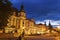 Legnica City Hall at evening