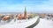 Legnica, Poland. Panoramic aerial cityscape