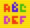 Lego blocks alphabet 1 design vector illustration