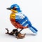 Lego Blue Bird: Realistic 3d Plastic Toy With Surrealistic Elements