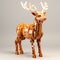 Lego Deer Model: Exaggerated Proportions And Elaborate Detailing