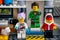 Lego Hidden Side. Lego minifigures - Jack Davids, J.B., Douglas Elton and ghost dog Spencer on J.B.â€™s Ghost Lab