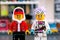 Lego Hidden Side set. Two Lego minifigures - Jack Davids and J.B in Ghost Lab