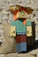 LEGO Minecraft large figure of Alex with large dried crab cephalothorax on head as helmet