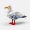 Lego Seagull Razzled Bird Collection: Realistic Rendering And Modular Constructivism