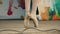 Legs of a ballerina girl slow motion video