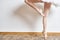 Legs ballerina pointe shoes white tutu performance