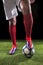 Legs of footballer