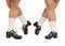 Legs in hard shoes for irish dancing