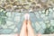 Legs inside onsen