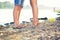 Legs lovers on the beach